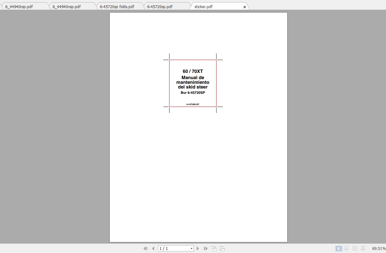 Case Skid Steer Loader 60XT 70XT Maintenance ManualES 1