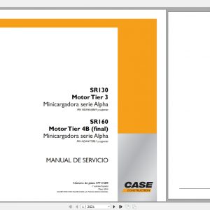 Case Skid Steer Loader SR130 SR160 Service Manual47711589ES 1