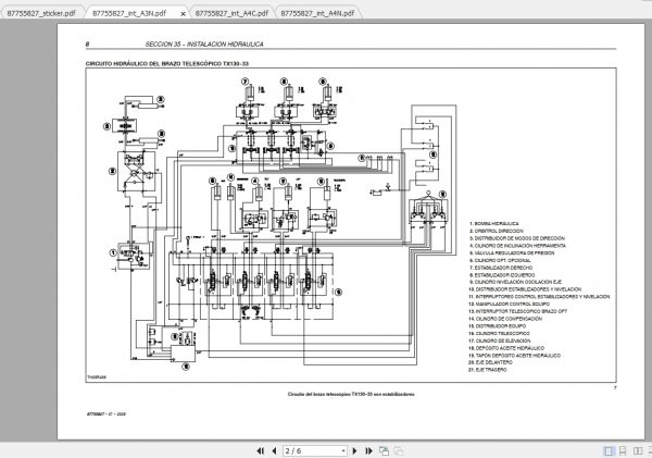 Case Telehanlers Excavator Tx130 30 Tx130 33 Service Manual87755827Es 3