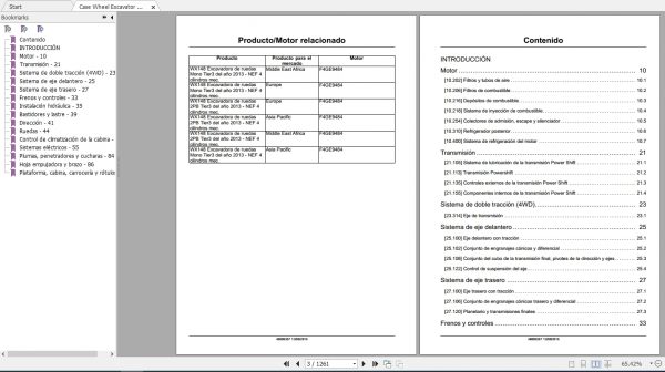 Case Wheel Excavator WX148 Service Manual48005357ES 2