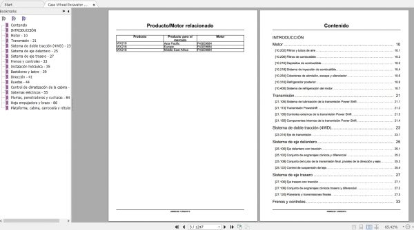 Case Wheel Excavator WX218 Service Manual48005330ES 2