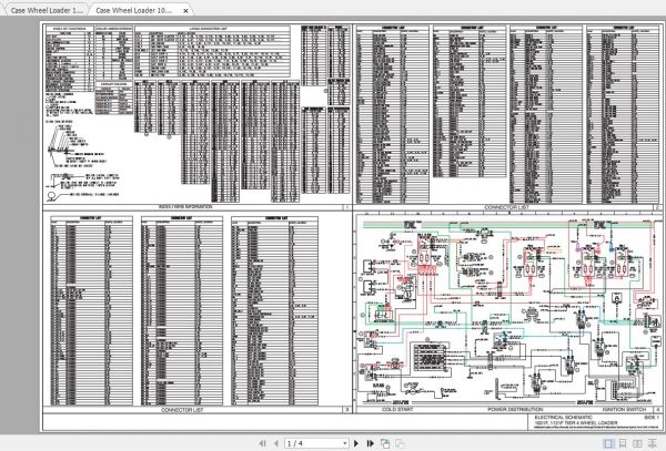 Case Wheel Loader 1021F 1121F Electrical Schematic 1
