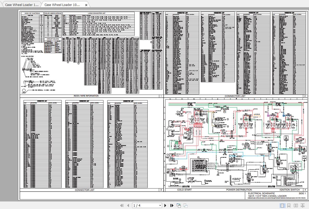 Case Wheel Loader 1021F 1121F Electrical Schematic 1