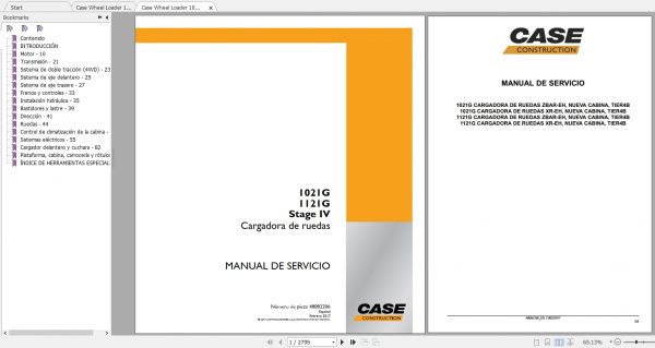 Case Wheel Loader 1021G 1121G Service ManualES 1
