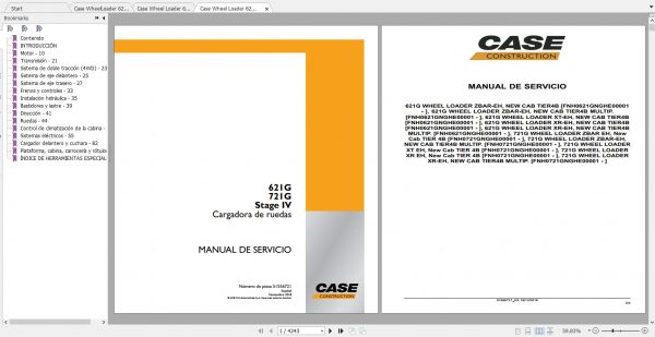 Case Wheel Loader 621G 721G Service ManualES 1