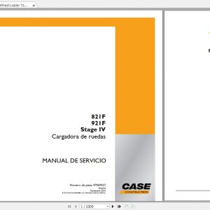 Case Wheel Loader 821F 921F Service Repair ManualES