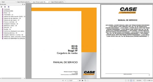 Case Wheel Loader 821G 921G Service ManualES 2