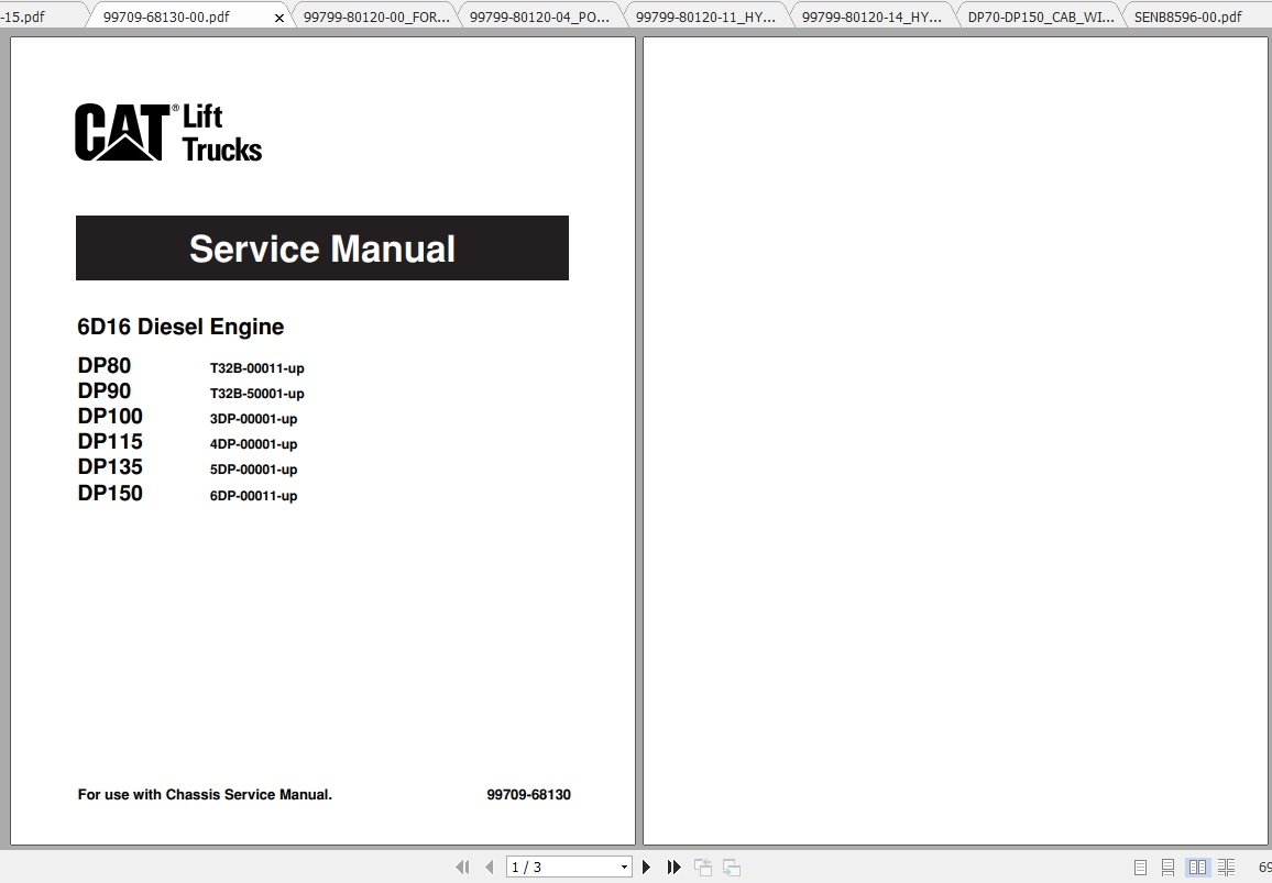 Caterpillar Lift Truck DP115 Service Manuals 1