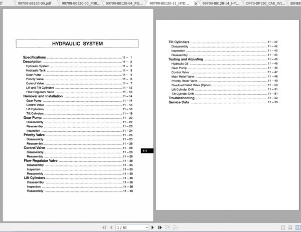 Caterpillar Lift Truck DP115 Service Manuals 2