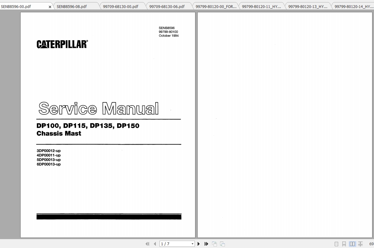 Caterpillar Lift Truck DP120NZ Service Manuals 1 1