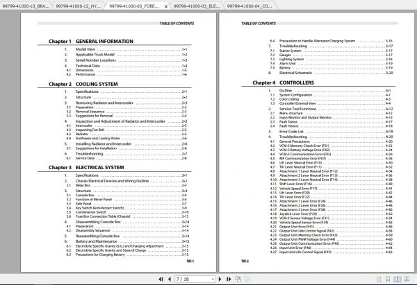 Caterpillar Lift Truck DP120NZ Service Manuals 2