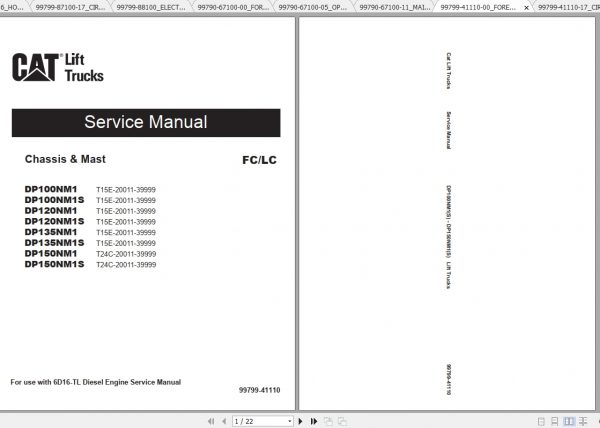 Caterpillar Lift Truck DP135NM1 Service Manuals 1