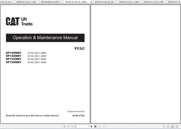 Caterpillar Lift Truck DP135NM1 Service Manuals 2