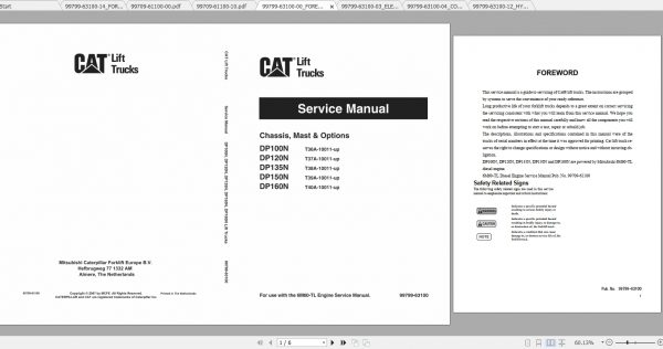 Caterpillar Lift Truck DP135N Service Manuals 1