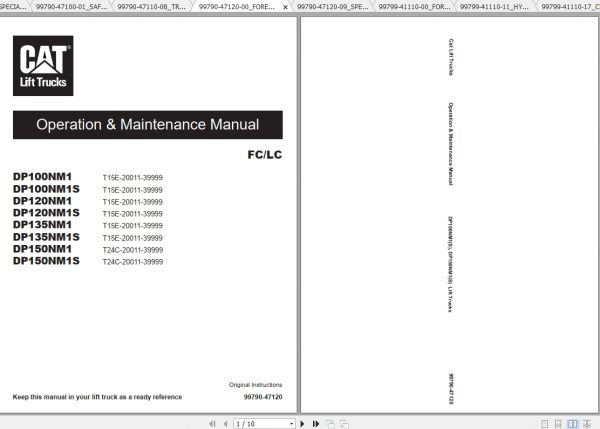 Caterpillar Lift Truck DP150NM1S Service Manuals 2