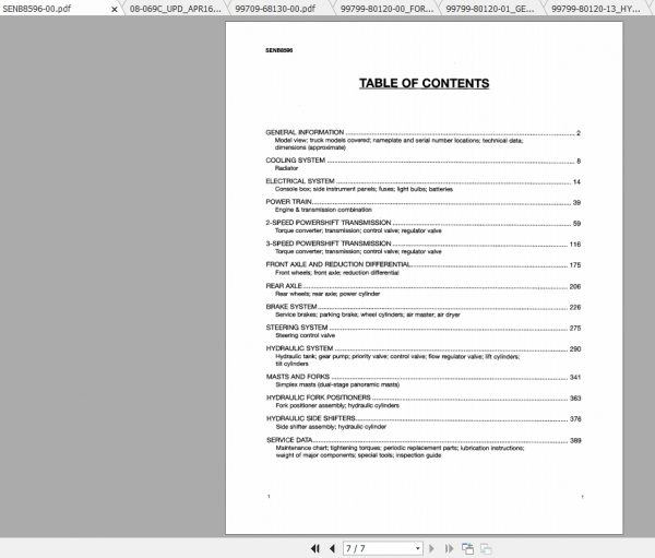 Caterpillar Lift Truck DP150 Service Manuals 2