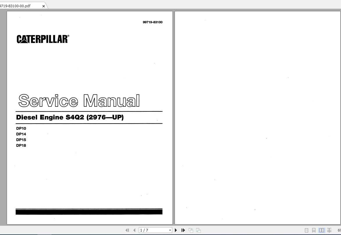 Caterpillar Lift Truck DP18K FC Service Manual 1