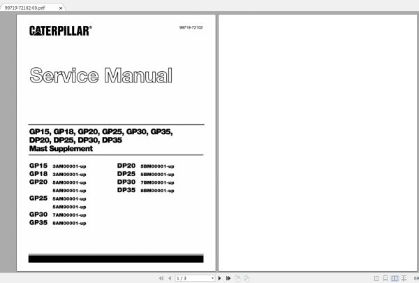 Caterpillar Lift Truck DP20 35 Service Manual 2