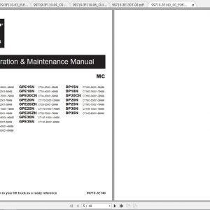 Caterpillar Lift Truck DP20N DP25N Service Manuals 1