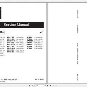 Caterpillar Lift Truck DP20N Service Manuals 1