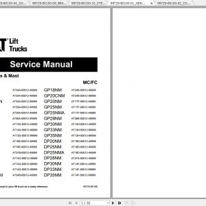 Caterpillar Lift Truck DP25NM Service Manuals 1