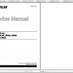 Caterpillar Lift Truck DP40 Service Manuals 1