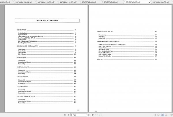 Caterpillar Lift Truck DP40 Service Manuals 2