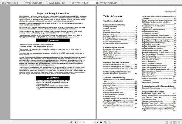 Caterpillar Lift Truck DP55N1 Service Manuals 2