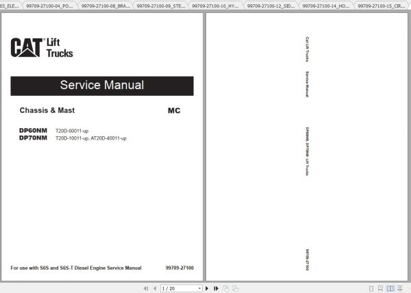 Caterpillar Lift Truck DP60NM Service Manuals 1