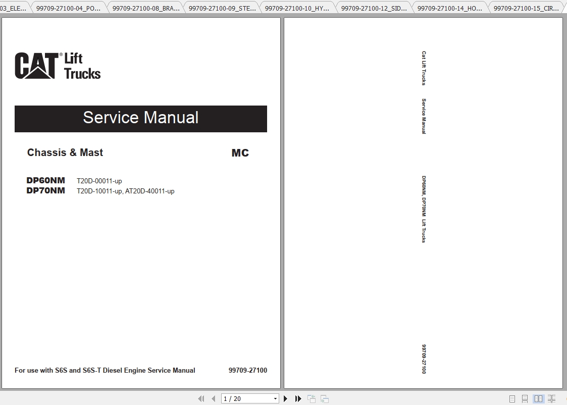 Caterpillar Lift Truck DP60NM Service Manuals 1