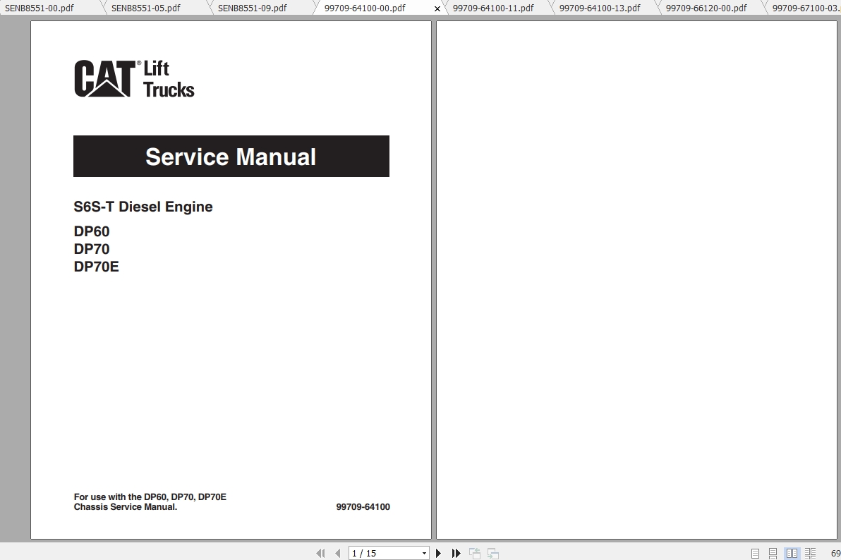 Caterpillar Lift Truck DP60 Service Manuals 2