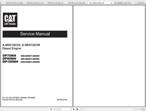 Caterpillar Lift Truck DP70NH Service Manual 1