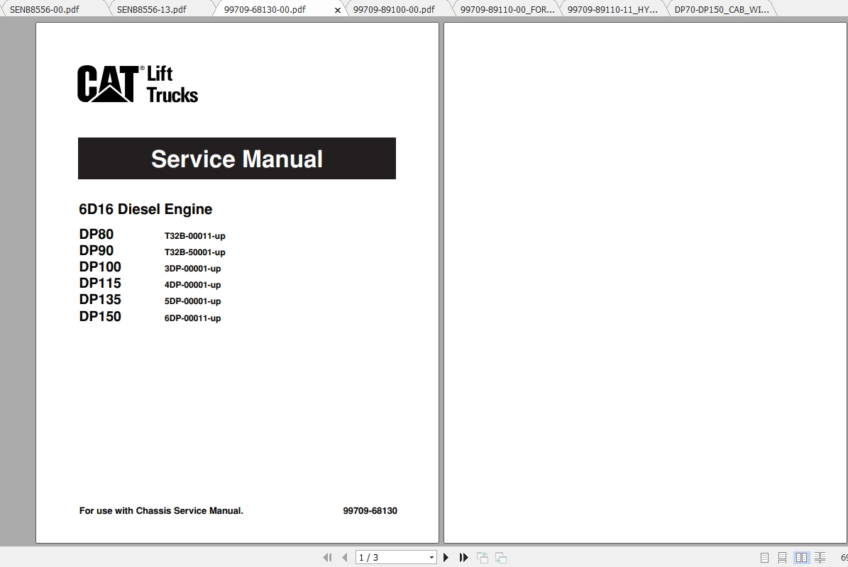 Caterpillar Lift Truck DP90 Service Manuals 2