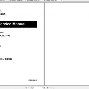 Caterpillar Lift Truck EC20K Service Manuals 1