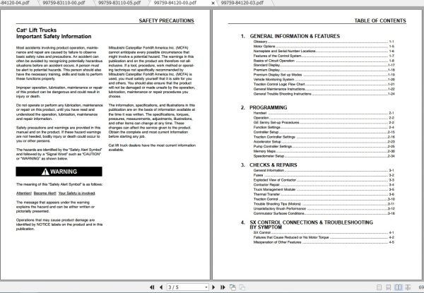 Caterpillar Lift Truck EC25K Service Manuals 3