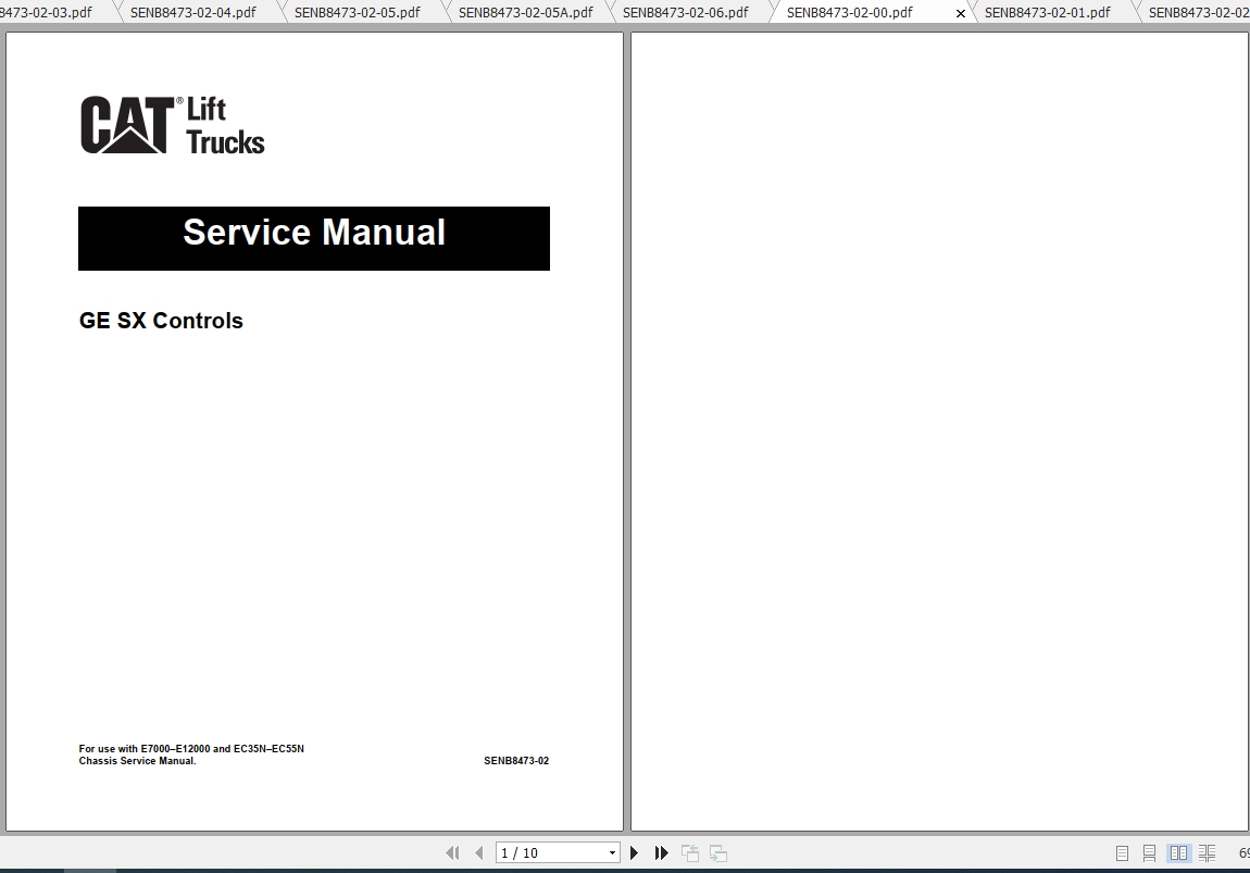 Caterpillar Lift Truck EC35N Service Manuals 1