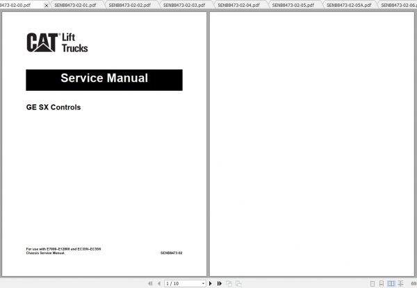 Caterpillar Lift Truck EC55N Service Manuals 1