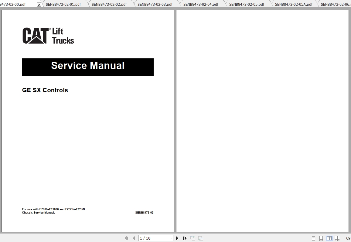 Caterpillar Lift Truck EC55N Service Manuals 1