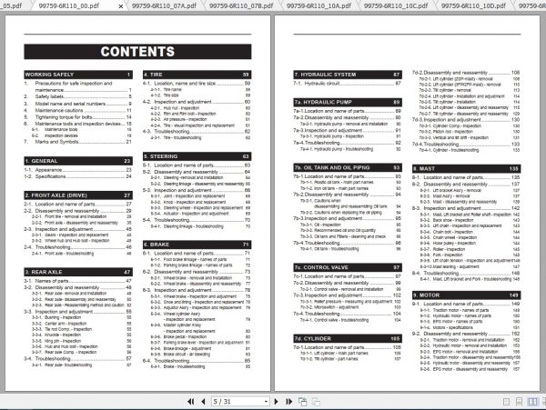 Caterpillar Lift Truck EP10CA1J Service Manuals 2