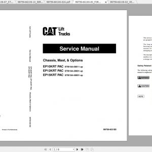 Caterpillar Lift Truck EP12KRT PAC Service Manuals 1
