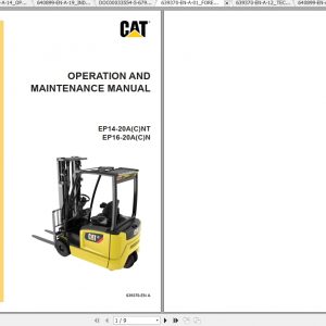 Caterpillar Lift Truck EP14ANT Service Manuals 1