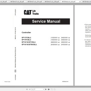 Caterpillar Lift Truck EP15TCB Service Manuals 1