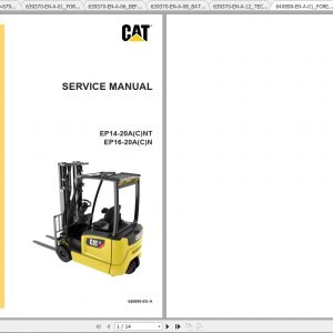 Caterpillar Lift Truck EP16ANT Service Manuals 1 1