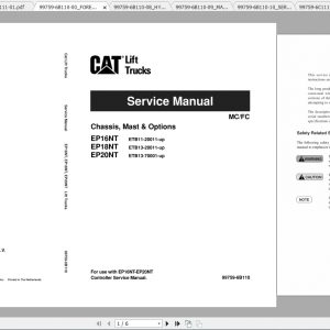 Caterpillar Lift Truck EP16NT Service Manuals 1