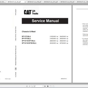 Caterpillar Lift Truck EP16TBCB Service Manuals 1