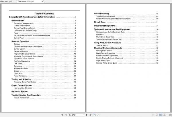 Caterpillar Lift Truck EP16 36 48V MCIII Service Manuals 2
