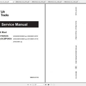 Caterpillar Lift Truck EP18CA Service Manuals 1