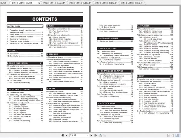 Caterpillar Lift Truck EP18CA Service Manuals 2