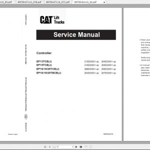 Caterpillar Lift Truck EP18TCBJ Service Manuals 1