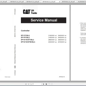 Caterpillar Lift Truck EP18TCB Service Manuals 1